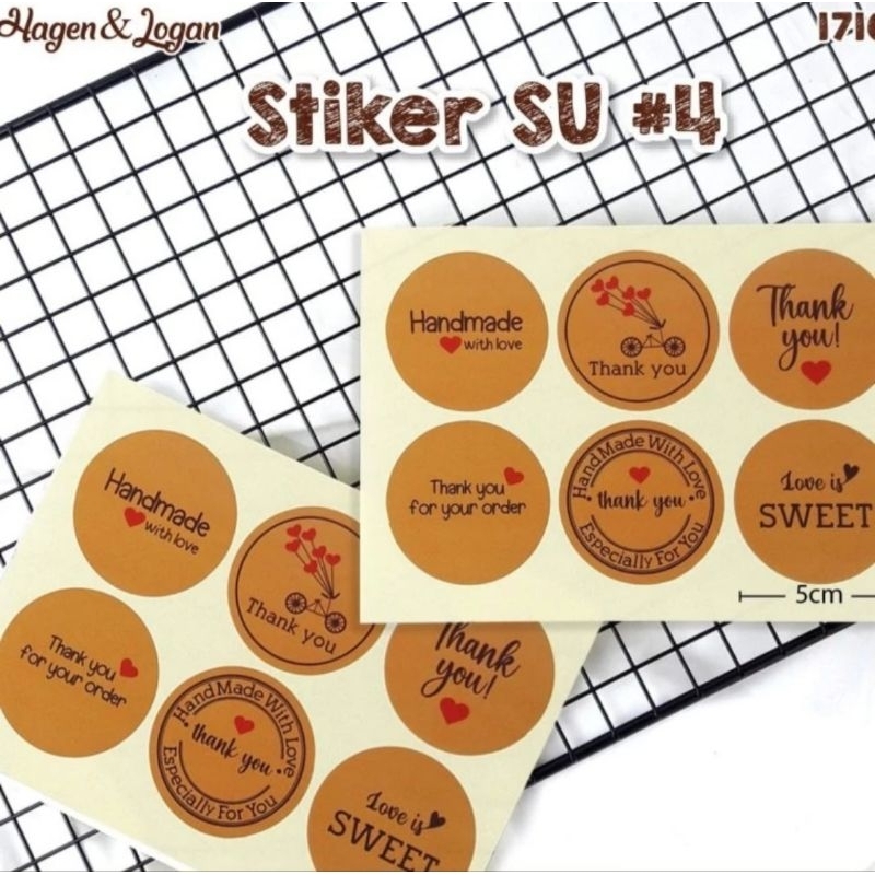 Stiker label thank you 5cm