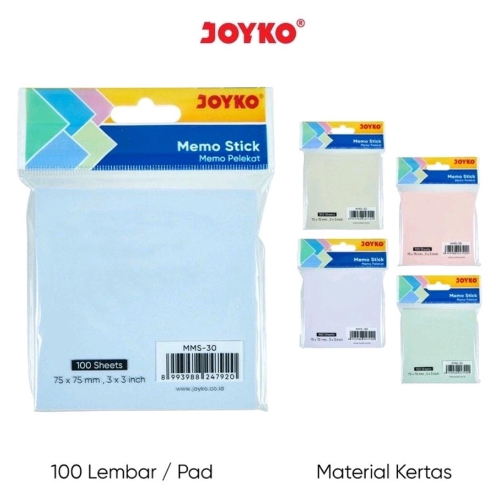 

Memo Stick Sticky Note Kertas Memo Tempel Joyko MMS-30 Morandi Color