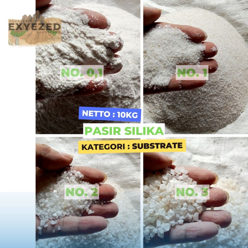 Pasir Silika / pasir Silica Putih Pasir Hias Substrate Aquascape / Aquarium Untuk Air Terjun Filter 