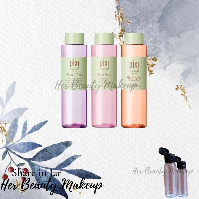 Share in Jar / Botol Bottle PIXI Glow Retinol Rose Tonic