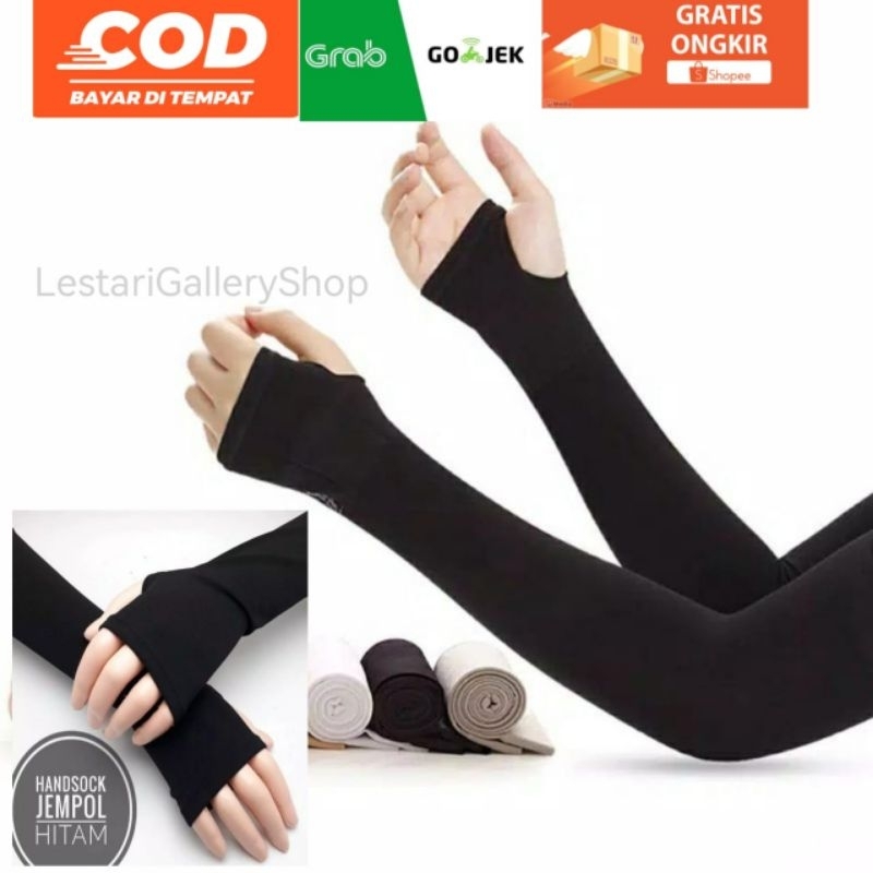 MANSET LENGAN BISA KIRIM INSTAN - Sarung Lengan Wanita Pria (2Pcs) Handshock Manset