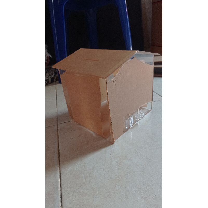

kotak amal akrilik model rumah size jumbo