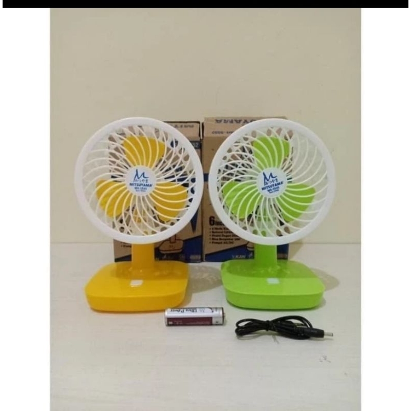 Kipas Angin Meja Portable MATSUYAMA MS-5545 Cas Cahrger Listrik Fan 6 Inch