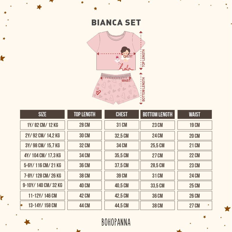 Bohopanna X The Overtee Bianca Set - Setelan Boho Baby Panna