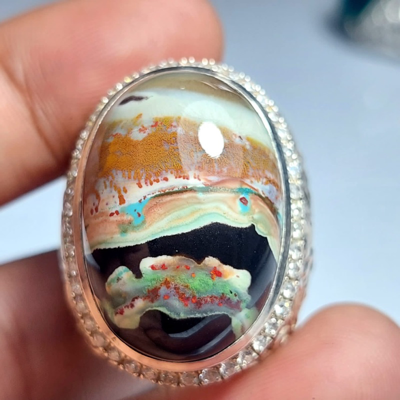 CINCIN BATU AKIK PANCAWARNA EDONG MARSIH OHEN CIANGEL DARSON KIRPAY BUKAN BACAN