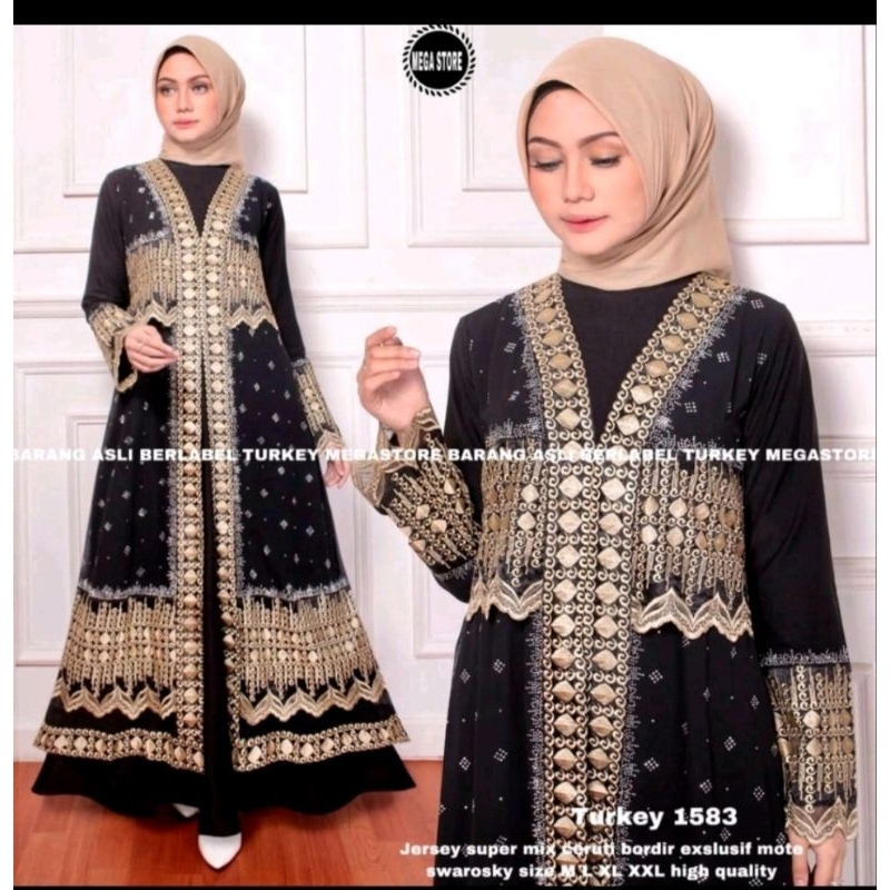 Gamis abaya Turki bordir.mewah