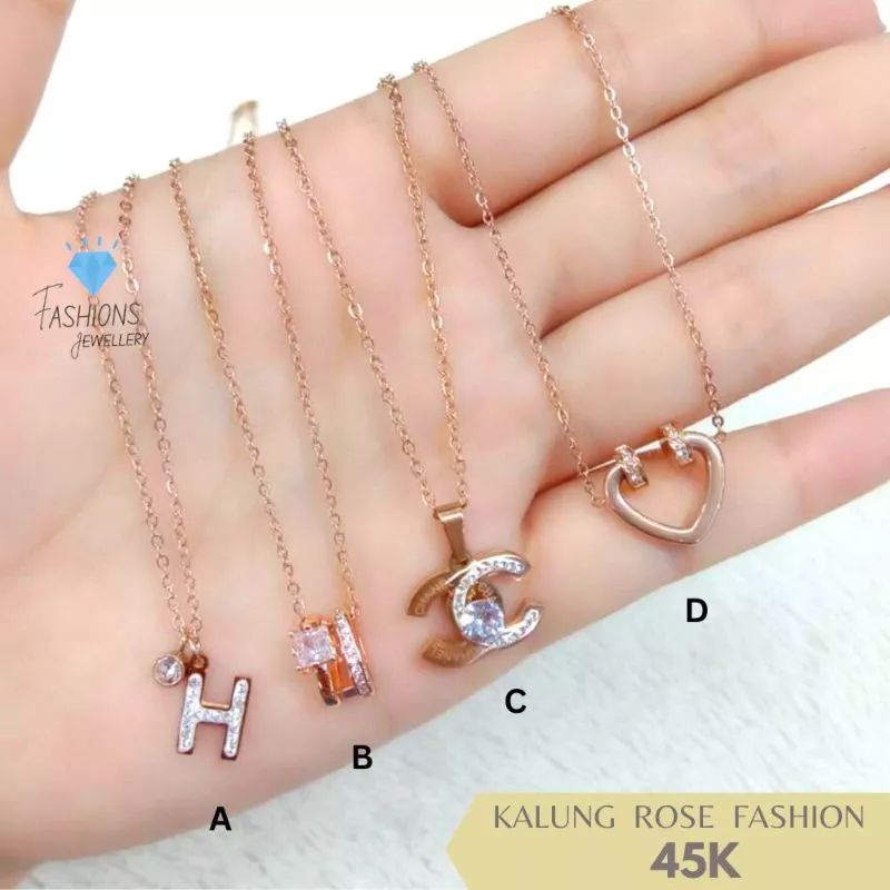 Kalung Titanium Rose Gold Fashion