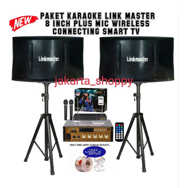 Paket karaoke sound sistem link master 8 inch
