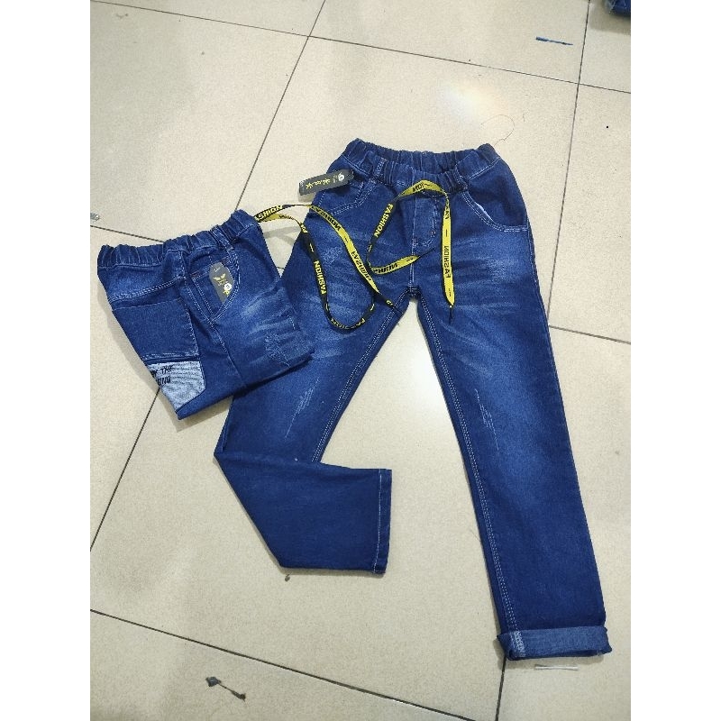 Celana jeans panjang anak laki-laki usia 4-10tahun