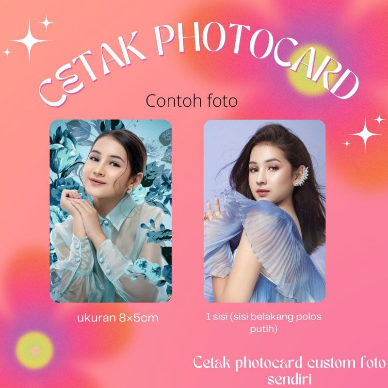 PHOTOCARD CUSTOM GAMBAR SENDIRI 1 SISI BY BUBBLESSHOP