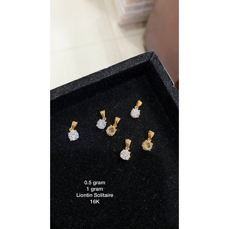 Kalung liontin anak dan dewasa emas asli solitaire kadar 700 70% 16k rantai polo hollow mainan mata 1 classic setengah 0,5 gram gr g ringan