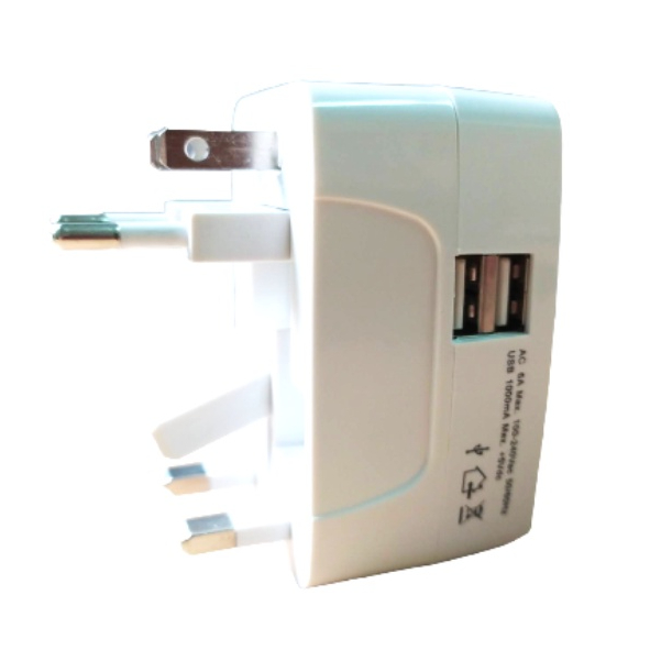 Universal Travel Adaptor UTA-03 ( USB 1A ) - Putih  - 630001