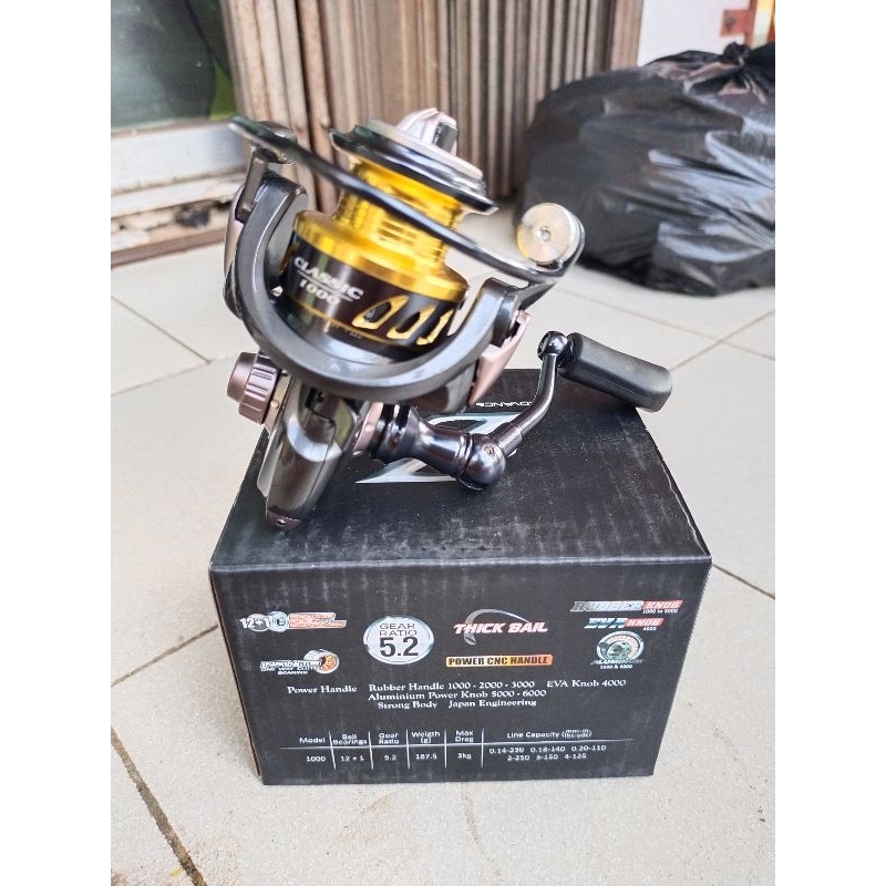 reel AXZ Classic SW 1000 sampai 6000 power handle