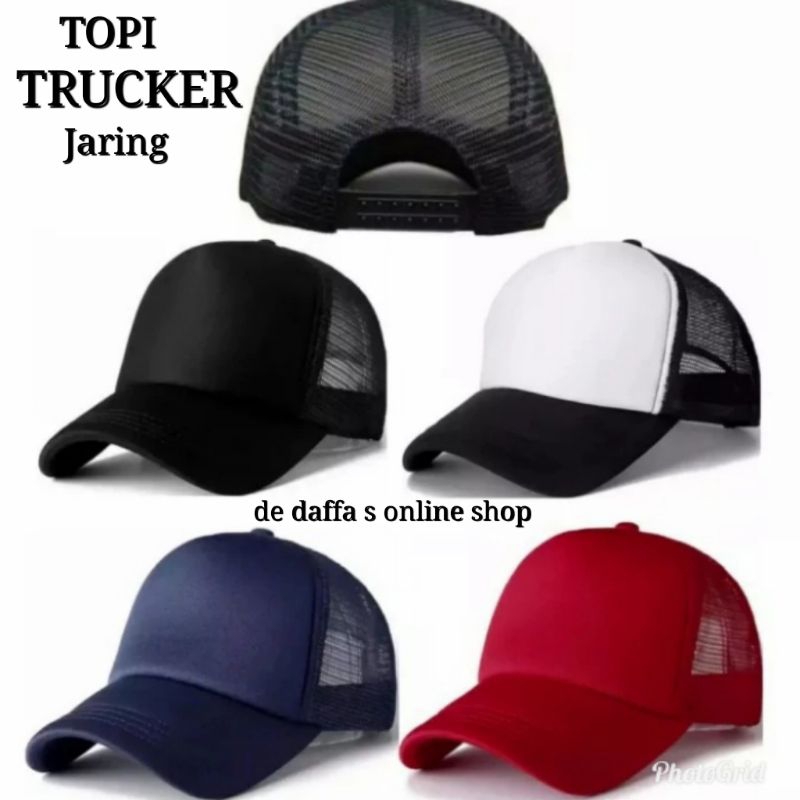TOPI JARING POLOS TRUCKER PRIA / WANITA DEWASA