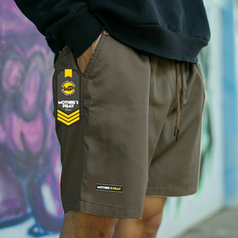 COD l Celana Pendek MOGE /BOARSHORT Pria Cowok Dewasa Katun Premium Hitam,Mocca, Cream,Abu M L XL