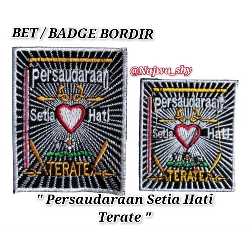 BET / BADGE BORDIR PSHT