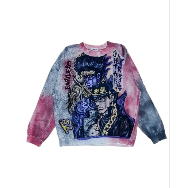 Crewneck design rework anime jojo bizarre// jotaro