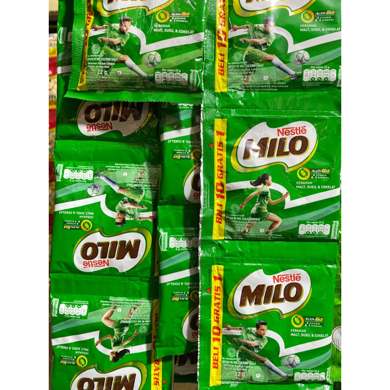 

1 RENCENG MILO BUBUK ISI 10 BONUS 1 PCS 22g