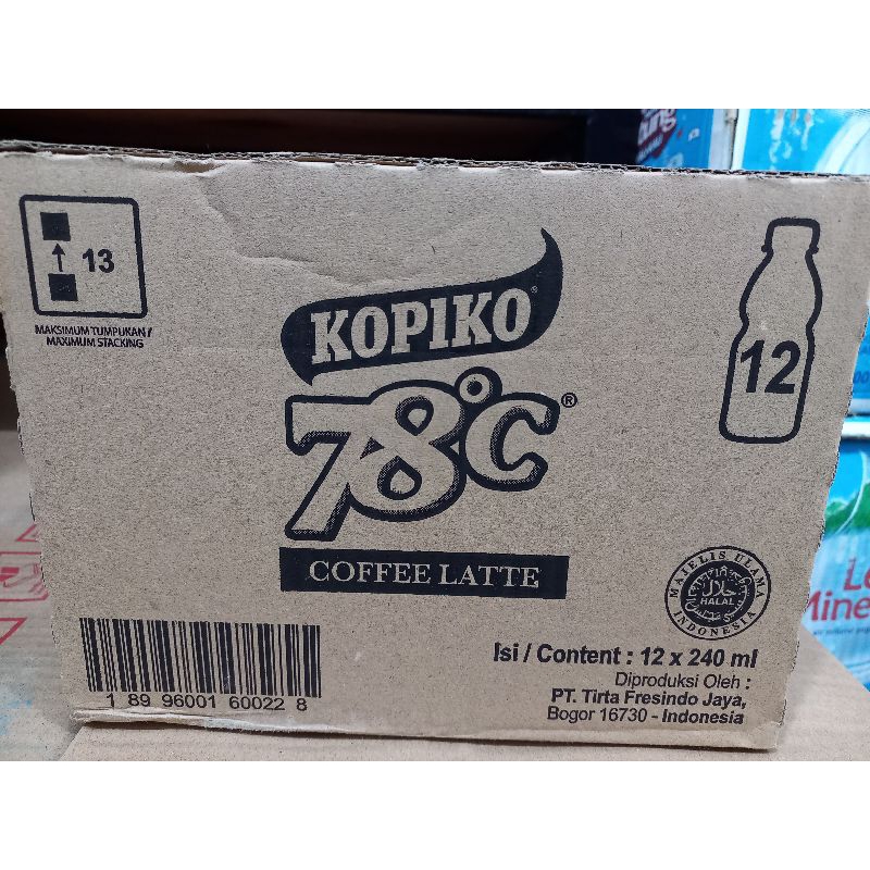 KOPIKO 78°C COFFEE LATTE 1 DUS ISI 12 BOTOL