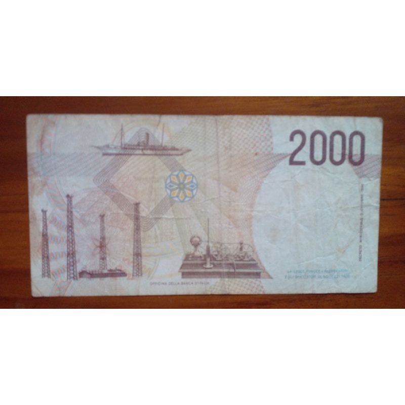 Uang 2000 Lira Italia 1990