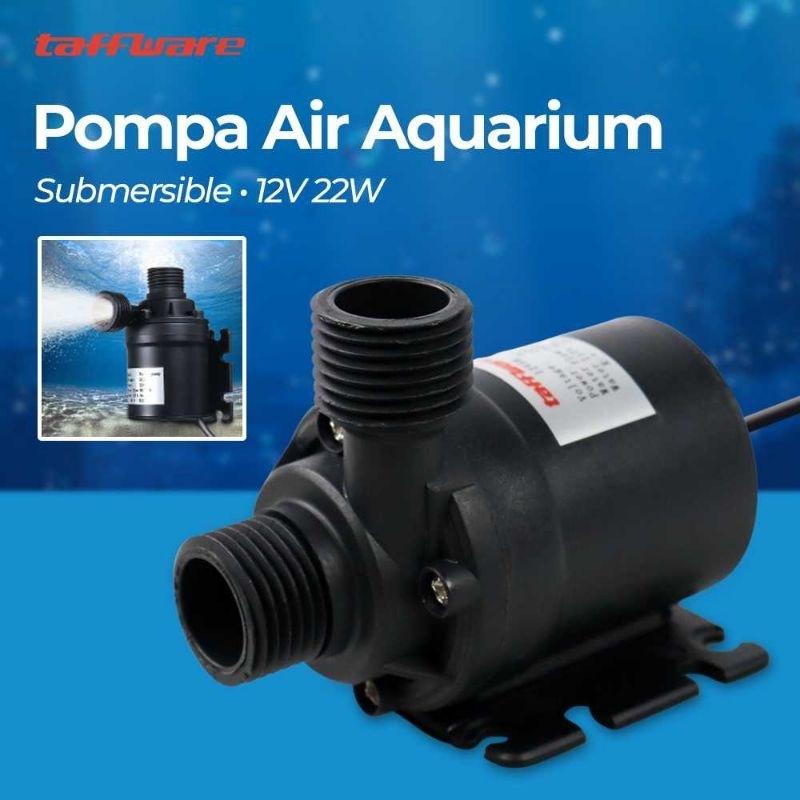 Taffware { Pompa Air Aquarium Ikan Submersible Pump 12V 22W - 12V5M Pompa Air Aquarium / Kolam Ikan 