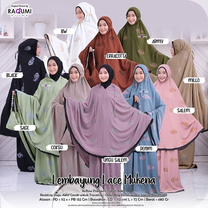 LEMBAYUNG LACE MUKENA ORI RAQUMI HIJAB
