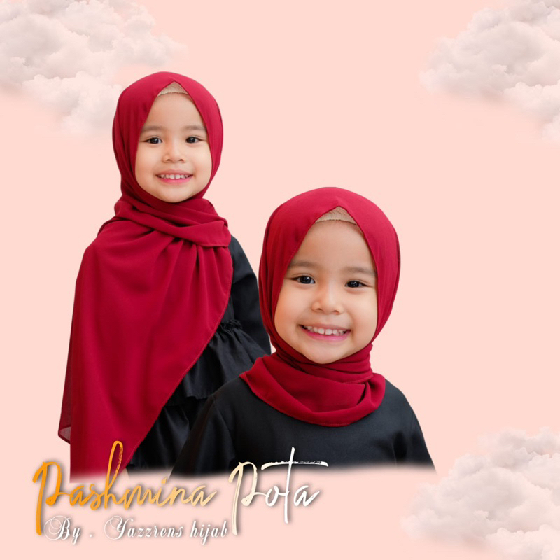 pashmina pota anak  | pashmina instan anak