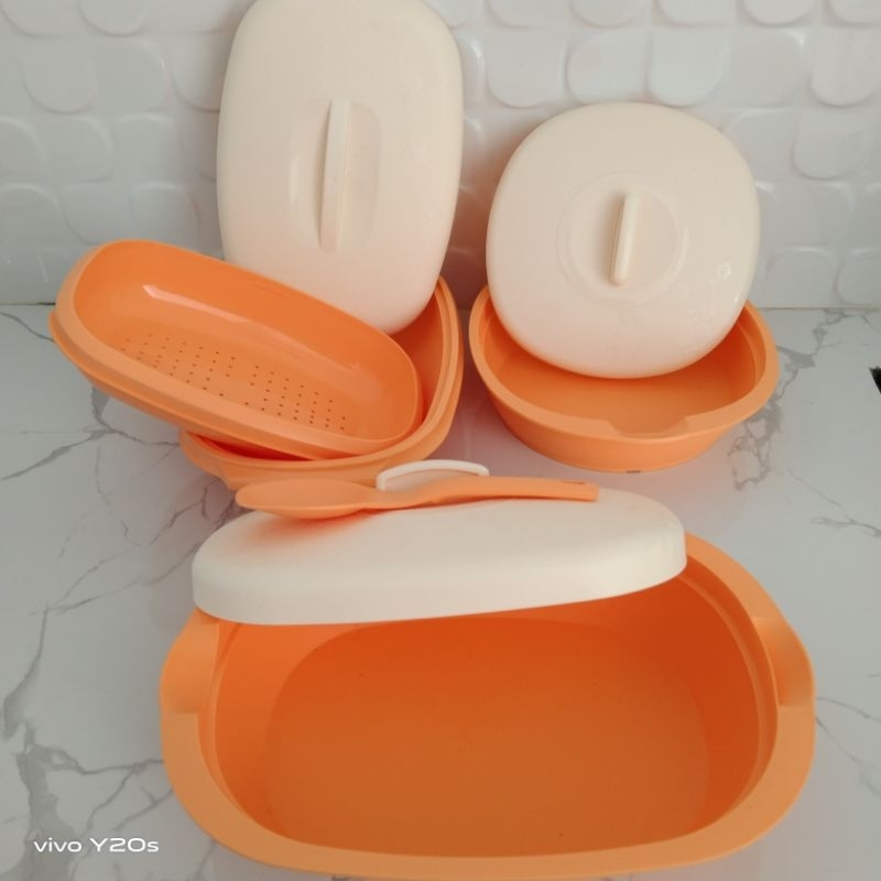 Tupperware Blossom collection Orange 3pcs only