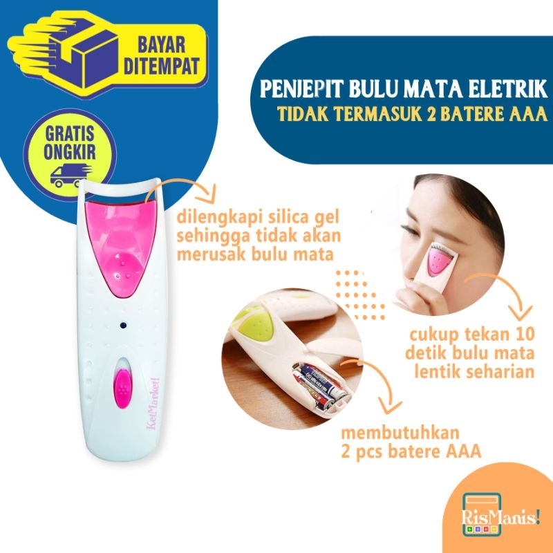 ELECTRIC EYELASH CURLER - Penjepit Bulu Mata Lentik Elektrik Jepitan Pelentik Pengeriting Bulma Portable Makeup Tools Make Up Beauty Kit Awet Praktis