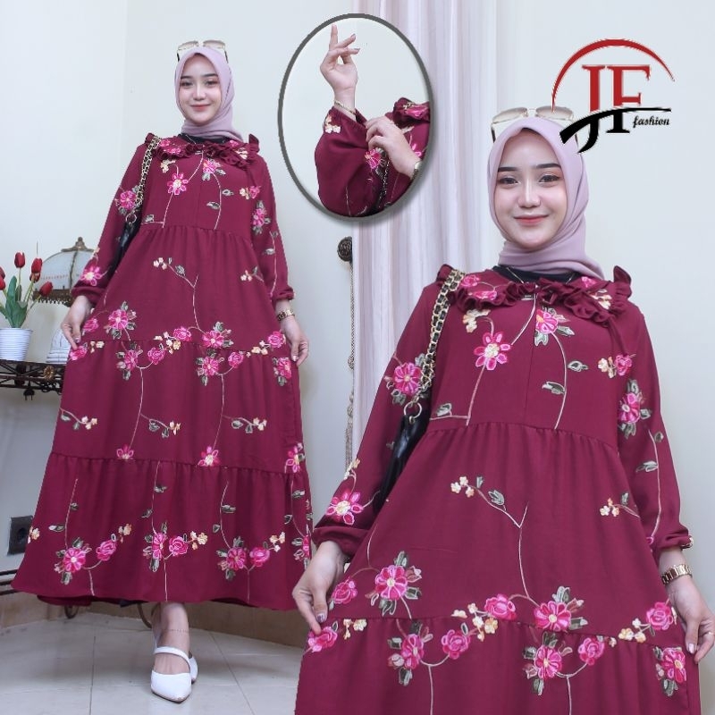 [ BISA COD ] GAMIS LENGAN PANJANG CRINCLE POMPOM / GAMIS KRINGKEL POM-POM PREMIUM MOTIF TIMBUL / BAJU MUSLIM TERBARU / GAMIS VIRAL