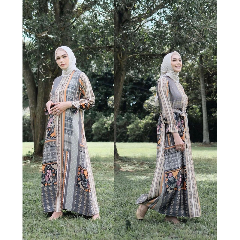Preloved Binar dress-Nature by Vanilla Hijab
