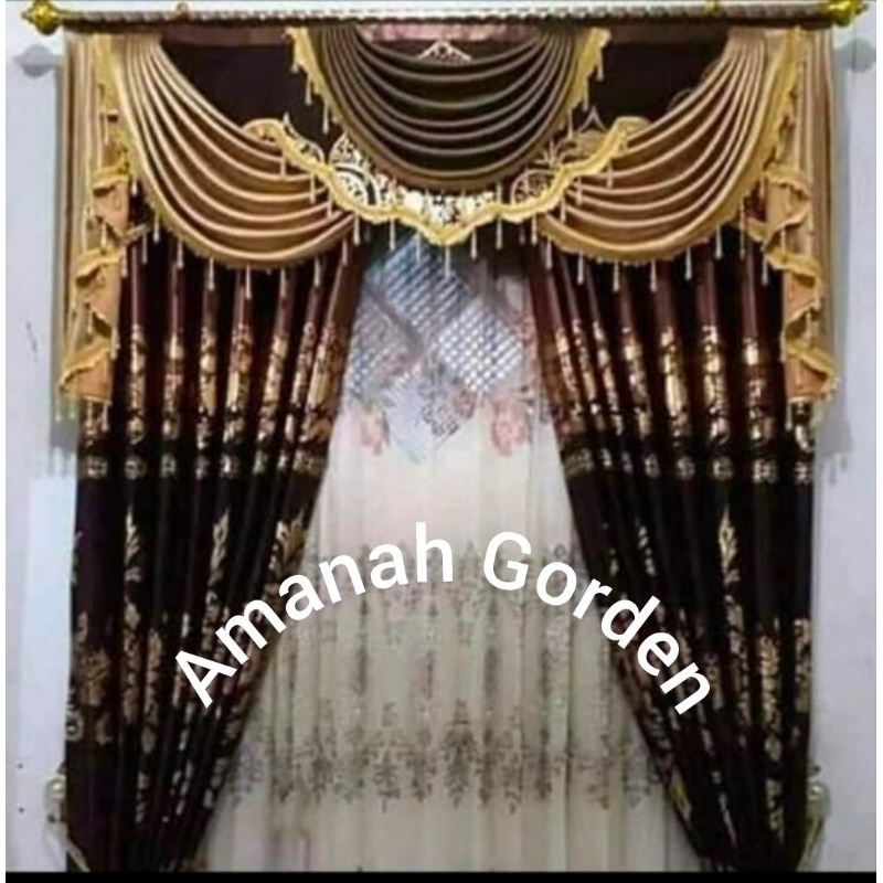 1set gorden poni gorden mewah poni sepanyol atas pintu