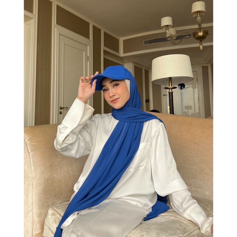 Gonegani Hijab Instant Topi Cap Melayu Shawl