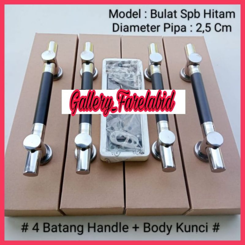 Handle Pintu Rumah Stainless Stell 33 Cm Set Kunci Gagang Pintu Kupu Tarung Pegangan Tarikan Pintu Minimalis