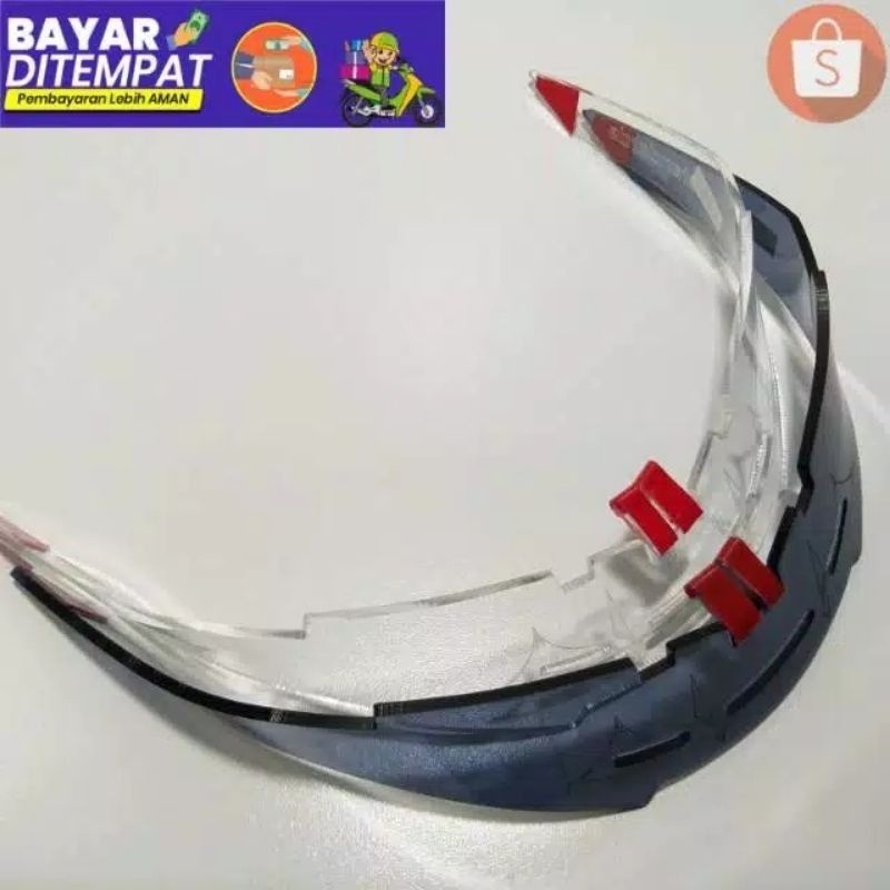 Spoiler helm NHK RX9 hitam bening murah kualitas mewah