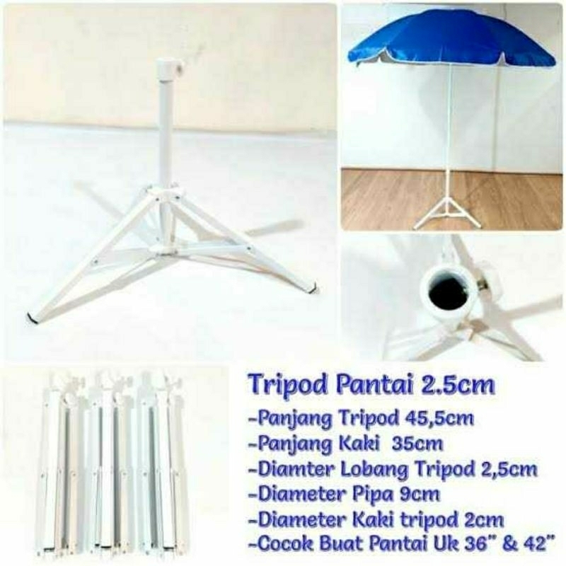 in,rn TRIPOD , KAKI , DUDUKAN PAYUNG TAMAN , PAYUNG PANTAI , PAYUNG TENDA