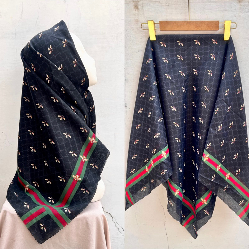 HIJAB VOAL MOTIF TERBARU/MOTIF LEBAH 56YU) /HIJAB VOAL MOTIF SEGI EMPAT/HIJAB SEGI EMPAT VOAL MOTIF 