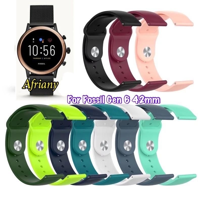 Strap Silicone Fossil Gen 5E 42mm Gen 6 42mm Tali Jam Tangan 18mm