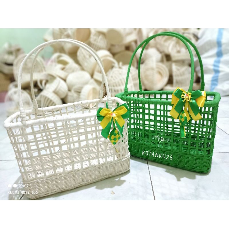 KERANJANG LEBARAN / ANTING ROTAN /TAS ROTAN/HAMPERS LEBARAN/KERANJANG ROTAN