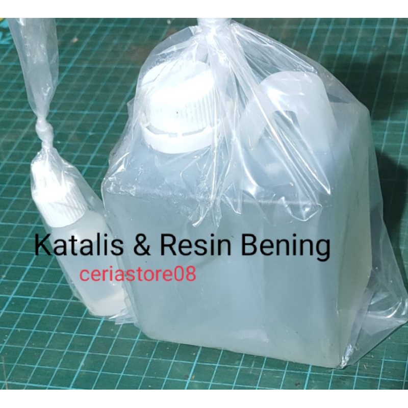 Resin Bening 500gr + Katalis 25 gr