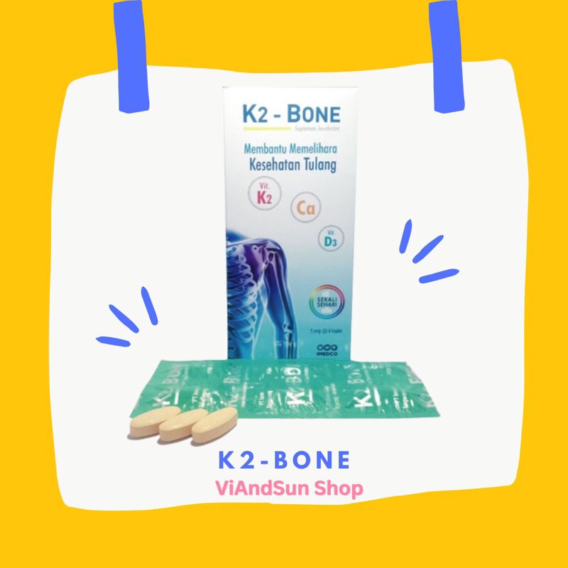 K2 Bone - Kesehatan Tulang - Calcium - Vitamin Tulang K2 Calcium D3 - Imedco