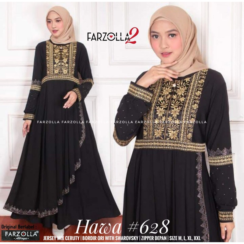 Abaya Turkey | Hawa #628 | Busana Arab Muslimah Original by Farzolla