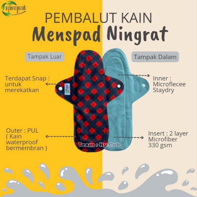 Menspad Ningrat Pembalut Kain Cuci Ulang  - Menstrual Pad [ Bunda Altaf ]