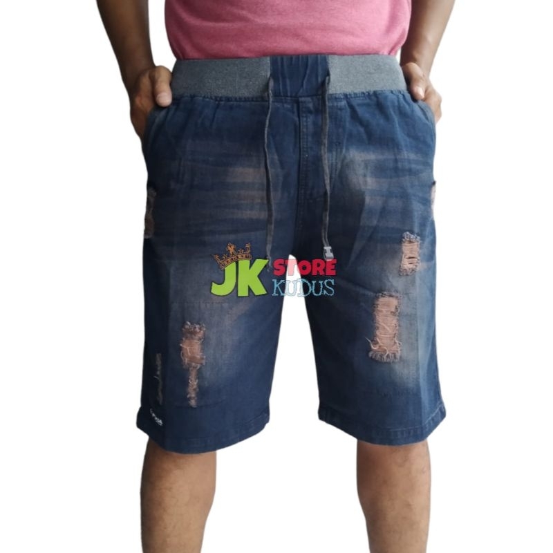 Celana jeans Kolor pendek pria terbaru rip bioblitz