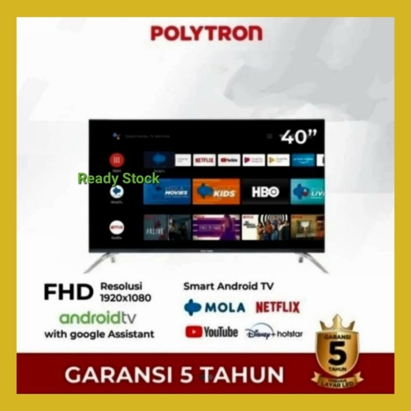 POLYTRON LED TV PLD40AG5959 40 INCH ANDROID FULL HD DIGITAL TV