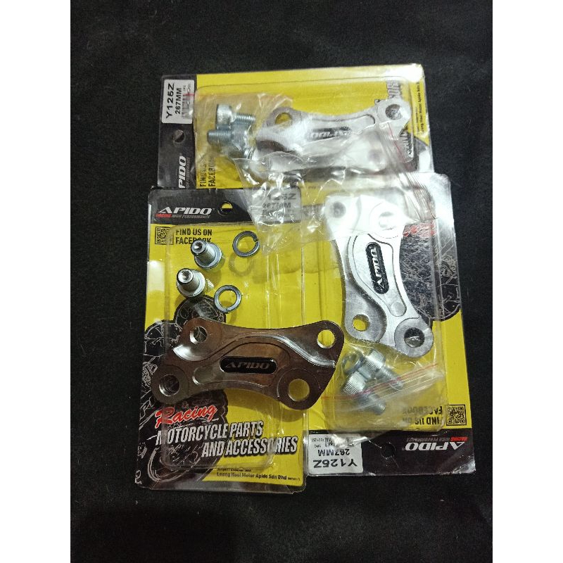 breket disk apido ukuran 267mm untuk kaliper Yamaha 125z,Nouvo,fiz r