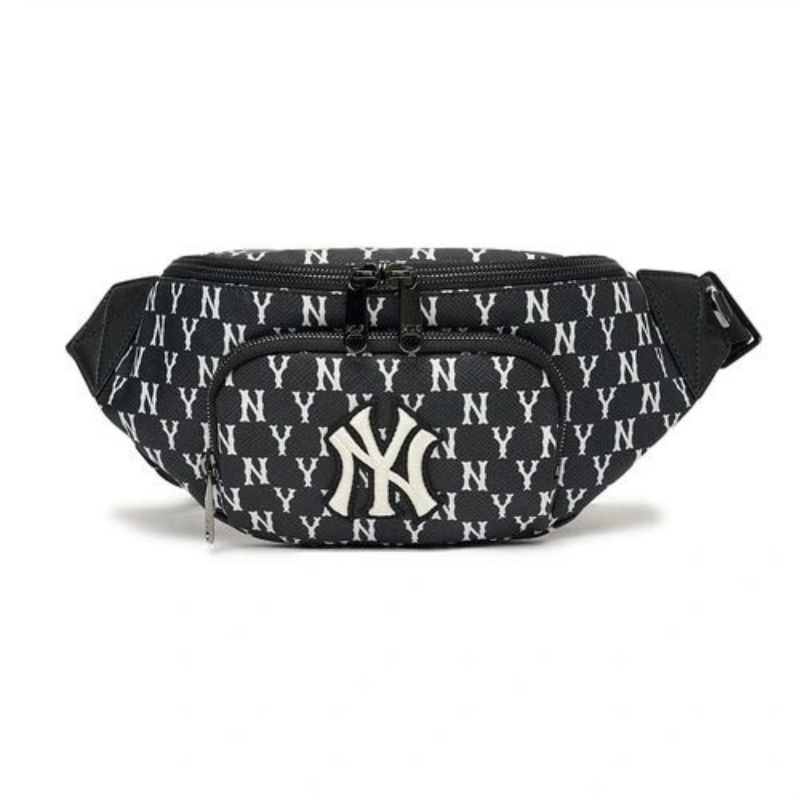 7.7 SALE | MLB MONOGRAM HIP SACK WAIST BAG NEW YORK YANKEES INCLUDE PAPERBAG