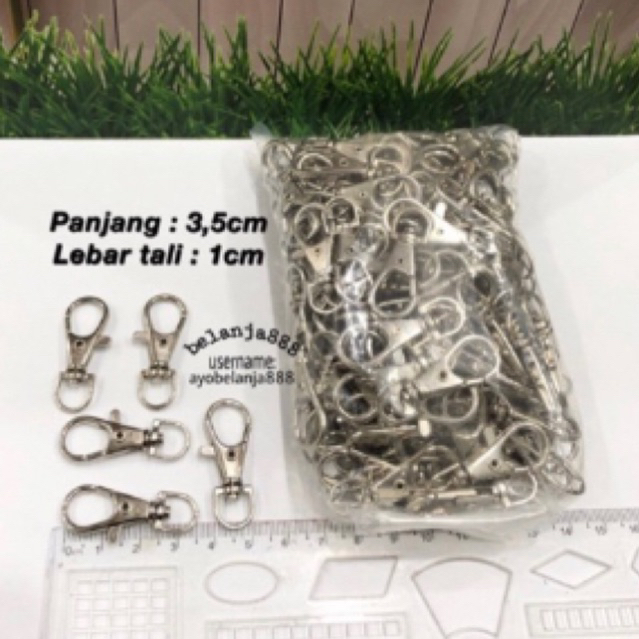 

Pengait ID Card Pengait Tali Lanyard Pita Nylon Kaitan Cantelan Cantolan Kewkew K77 1 Gross isi (+-144pcs) Nicke