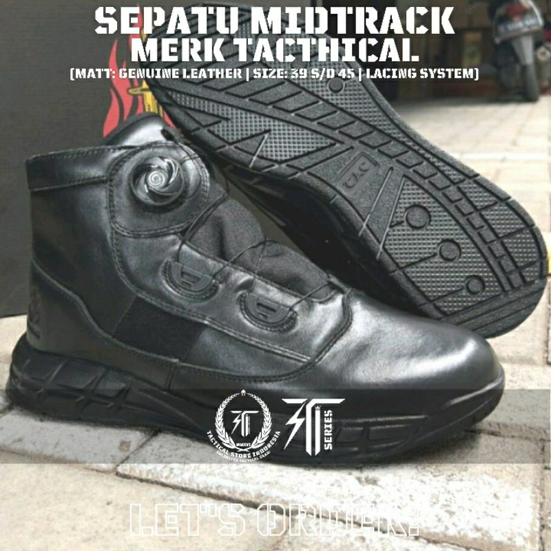 Sepatu PDL PDH MIDTRACK TALI PUTAR Merk Tactical