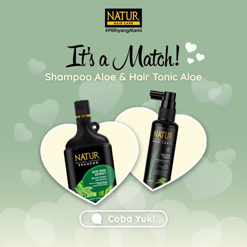 NATUR Hair Tonic Aloe Vera 90 ml - Hairtonik Menebalkan rambut